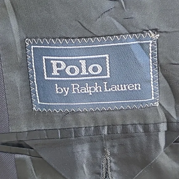 POLO RALPH LAUREN Italy Dark Navy Virgin Wool Sz 44 L Sport Coat Suit‎ Jacket